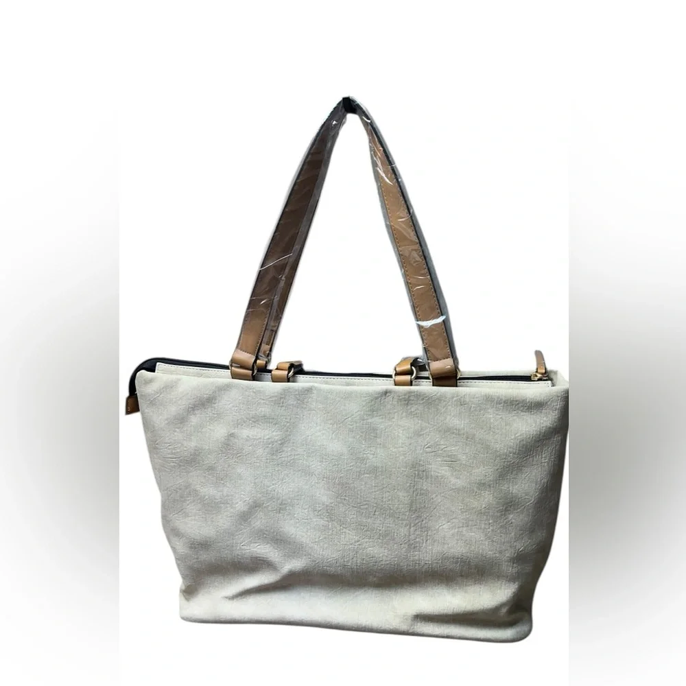 VR NYC Tote Bag Large Beige Adventure Travel Weekender w Pouch New with Tags‎